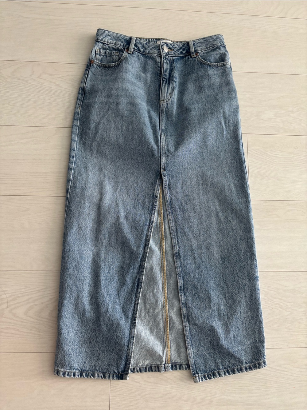 Dynamite Denim Light Blue High-Waist Skirt